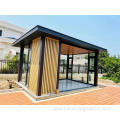 gazebo with aluminum louvered roof waterproof garden